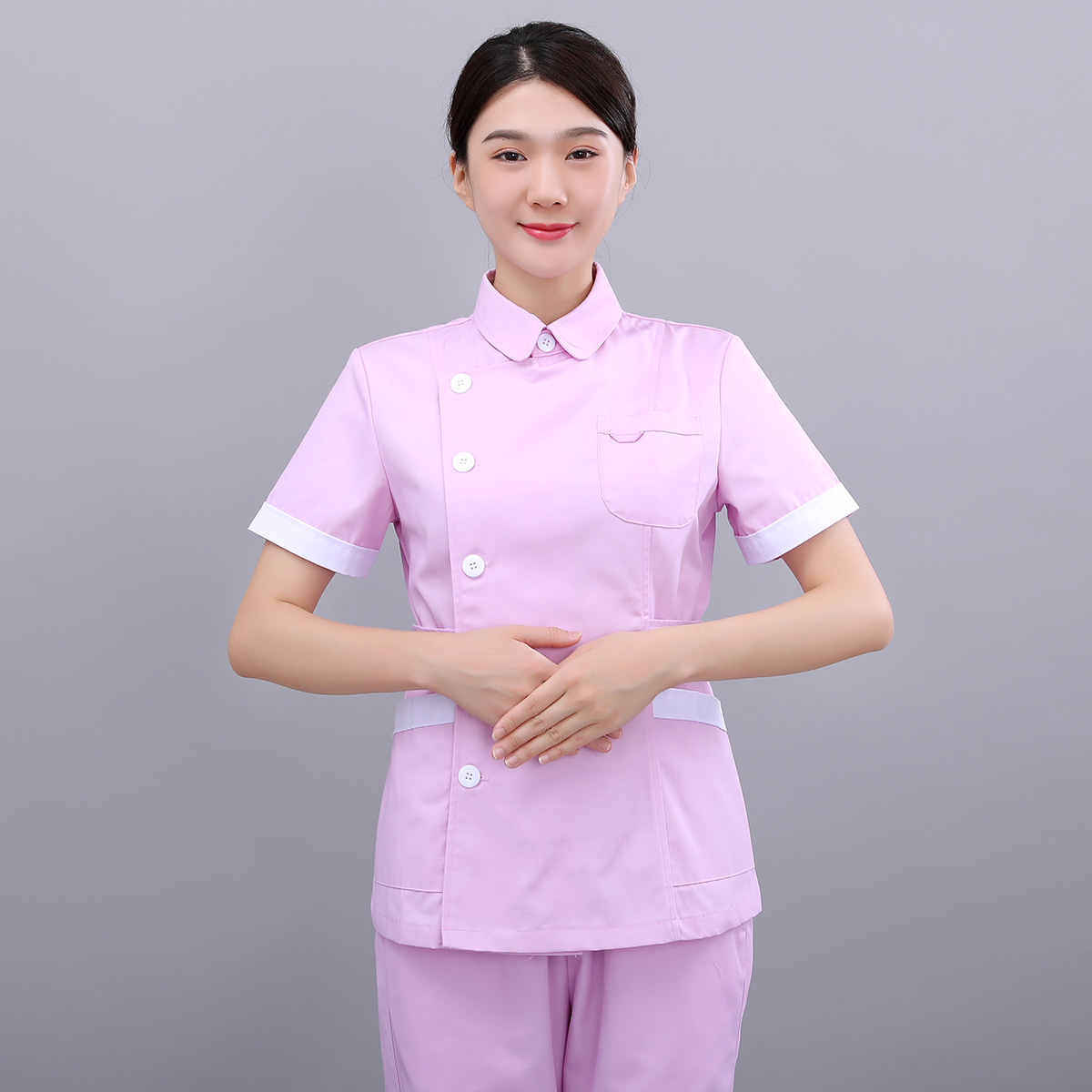紫色分体护士服