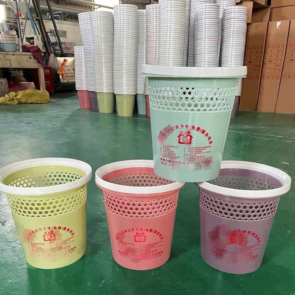 卫生宣传压圈塑料垃圾桶