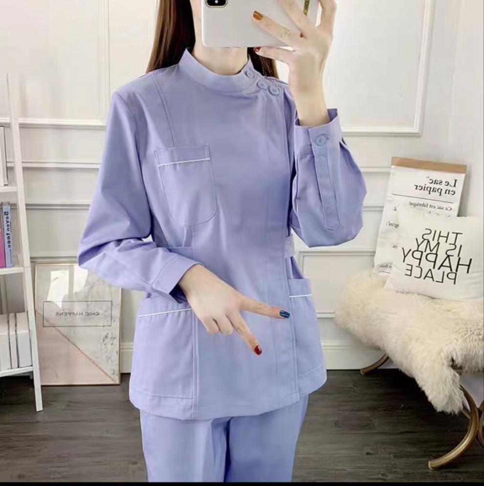 护士服短袖女月嫂分体护理服口腔牙科工作服康复中心护工服套装