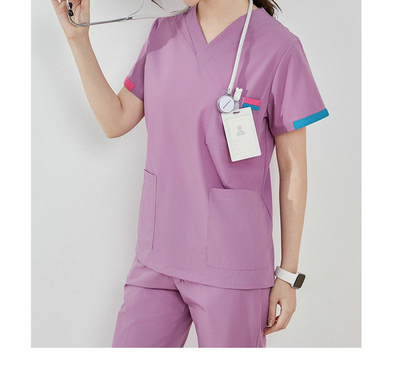 弹力洗手衣女速干手术衣刷手服医护牙科医生口腔护士工作服