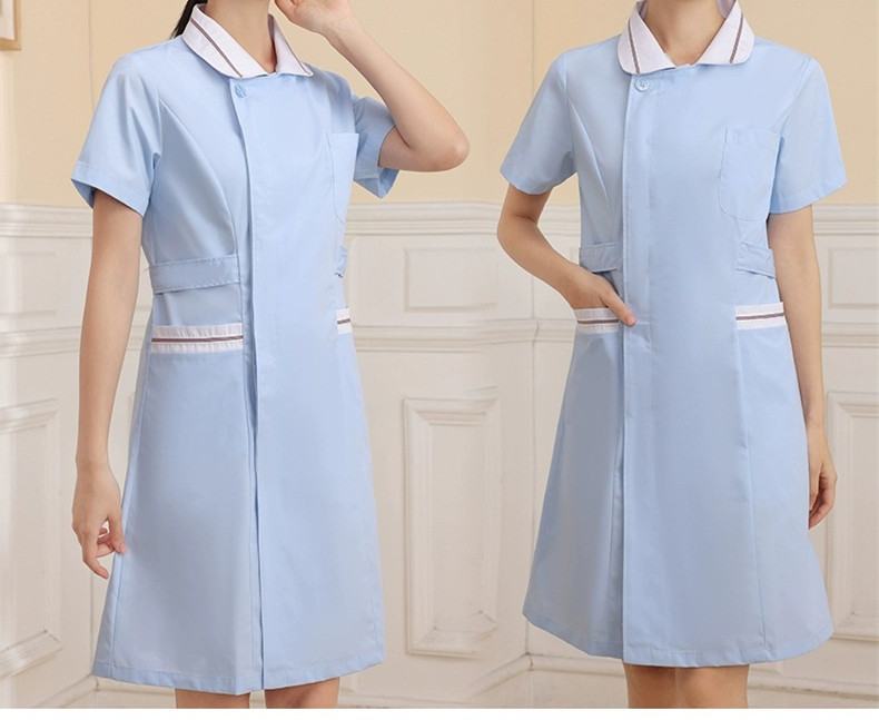 护士白大褂医生服女短袖款美容