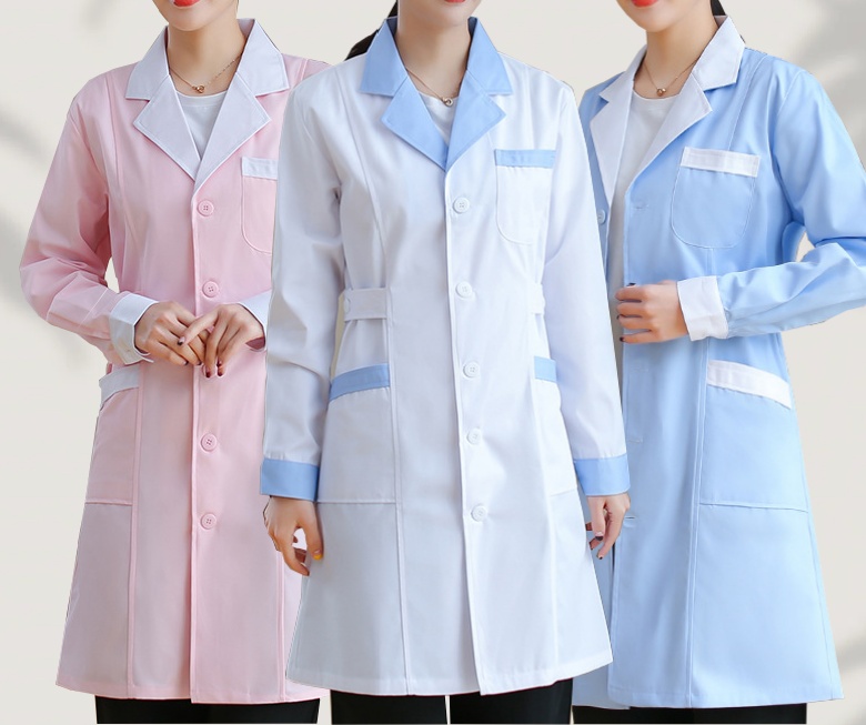 药店工作服女白大褂长袖医生服护士服药房营业员美容医院专用服装