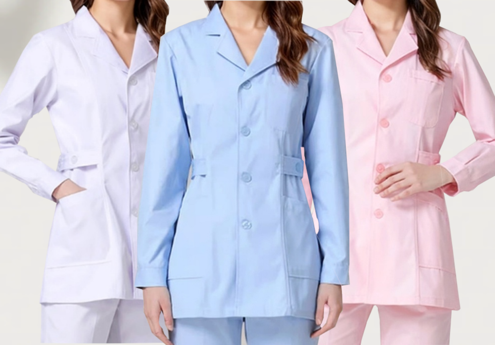 护士服长袖女医院分体套装短款全套劳保工作服