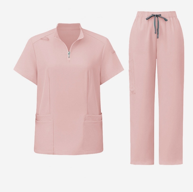 立领拉链短袖医生护士工作制服手术服洗手衣男女同款